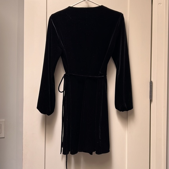 Zara Velvet Wrap Dress - Picture 3 of 5